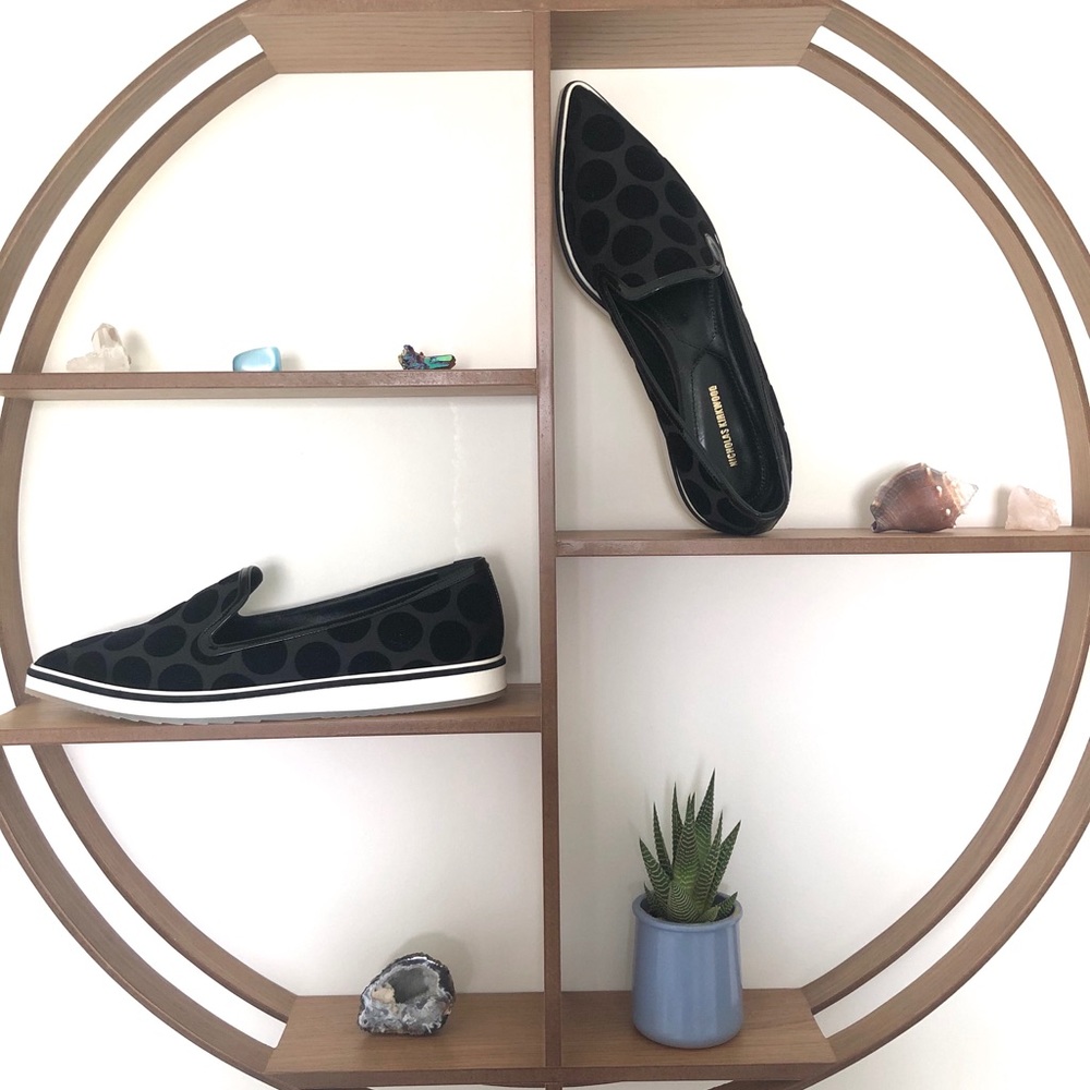 NICHOLAS KIRKWOOD BNIB Black Dot Flocked Loafer